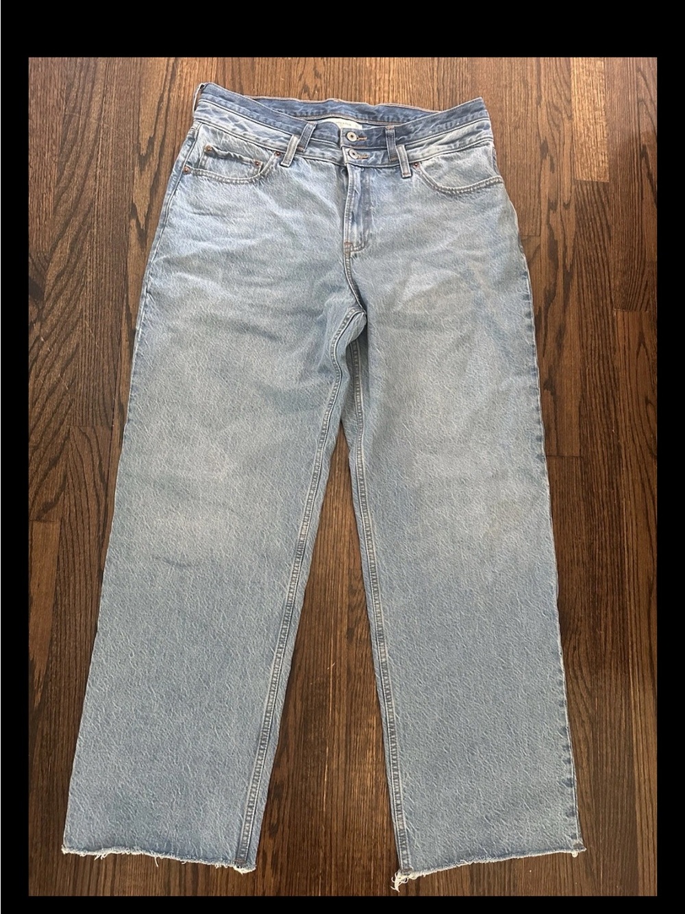 Abercrombie & Fitch The Loose High Rise Jeans 32 / 14L Long Blue NWT